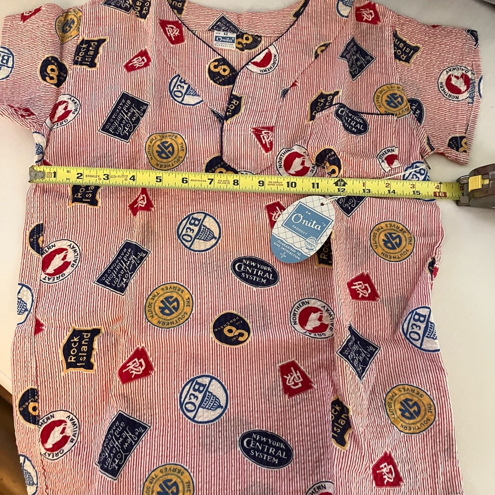 Vintage Onita “Train Time” Pajama Set | Size 12 | New with Tags